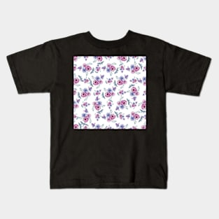 Vintage Style Flower and Butterfly Pattern Kids T-Shirt